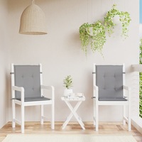 Garden Lowback Chair Cushions 2 pcs Grey Oxford Fabric vidaXL