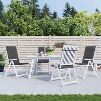 Garden Highback Chair Cushions 4 pcs Anthracite 120x50x3 cm Fabric vidaXL
