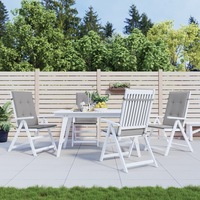 Garden Highback Chair Cushions 4 pcs Grey 120x50x3 cm Fabric vidaXL