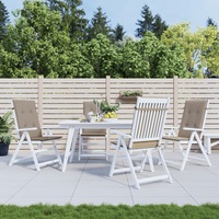Garden Highback Chair Cushions 4 pcs Taupe 120x50x3 cm Fabric vidaXL