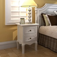 Nightstands 4 pcs with 2 Drawers MDF White vidaXL