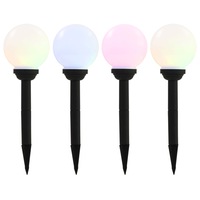 Outdoor Solar Lamps 4 pcs LED Spherical 15 cm RGB vidaXL