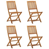 4x Solid Acacia Wood Folding Outdoor Chairs Dining Chairs Office Chairs