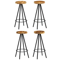 Bar Chairs 4 pcs Solid Mango Wood vidaXL