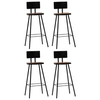 Bar Chairs 4 pcs Solid Reclaimed Wood vidaXL