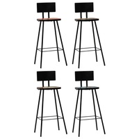 Bar Chairs 4 pcs Solid Reclaimed Wood vidaXL