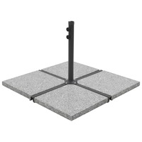 Umbrella Weight Plates 4 pcs Grey Granite Square 100 kg vidaXL