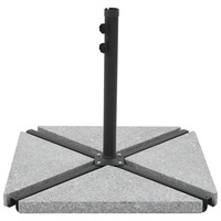 Umbrella Weight Plates 4 pcs Grey Granite Triangular 60 kg vidaXL