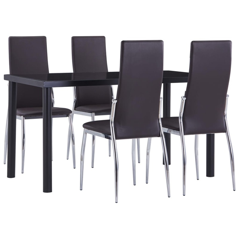 Buy vidaXL 5/7x Dining Set Faux Leather Kitchen Table Chair Seat Multi Colours MyDeal