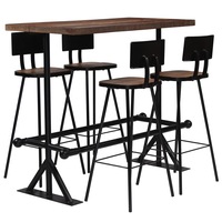 Bar Set 5 Piece Solid Reclaimed Wood vidaXL