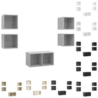 TV Cabinet Set Entertainment Unit Stand Storage 5 Piece Engineered Wood vidaXL