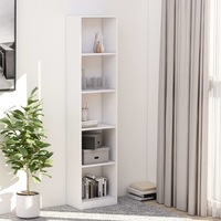 5-Tier Book Cabinet White 40x24x175 cm Engineered Wood vidaXL