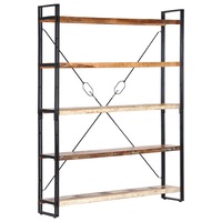 5-Tier Bookcase 140x30x180 cm Solid Reclaimed Wood vidaXL