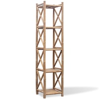 5-Tier Square Bamboo Shelf vidaXL