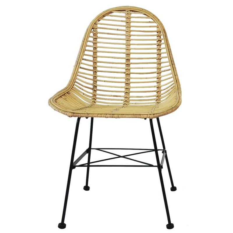 Buy Dining Chairs 6 pcs Natural Rattan vidaXL MyDeal