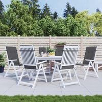 Garden Highback Chair Cushions 6 pcs Anthracite 120x50x3 cm Fabric vidaXL