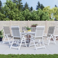Garden Highback Chair Cushions 6 pcs Grey 120x50x3 cm Fabric vidaXL