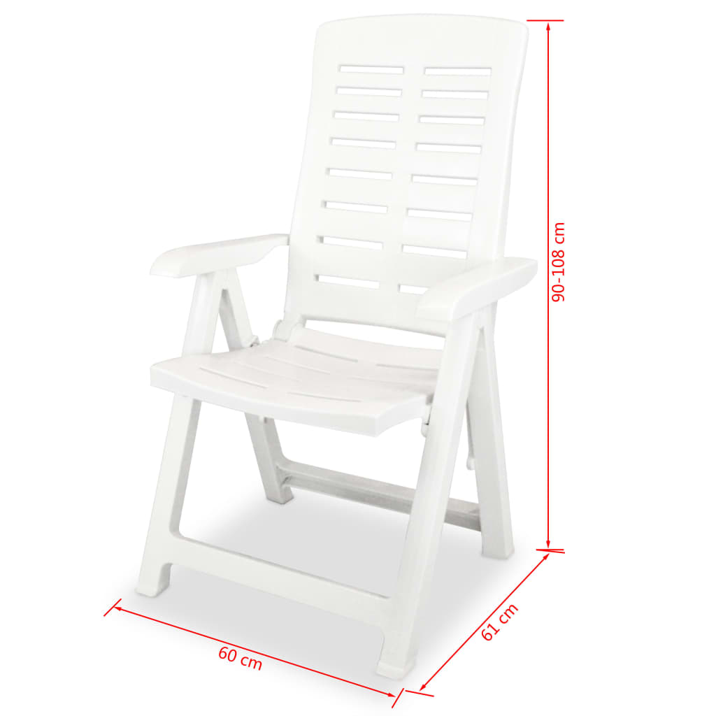 plastic reclining patio chairs