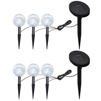 Garden Lights 6 pcs LED with Spike Anchors & Solar Panels vidaXL