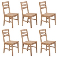 Dining Chairs 6 pcs Solid Acacia Wood vidaXL