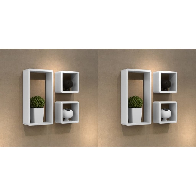 Buy Wall Cube Shelves 6 pcs White MyDeal