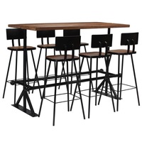 Bar Set 7 Piece Solid Reclaimed Wood vidaXL