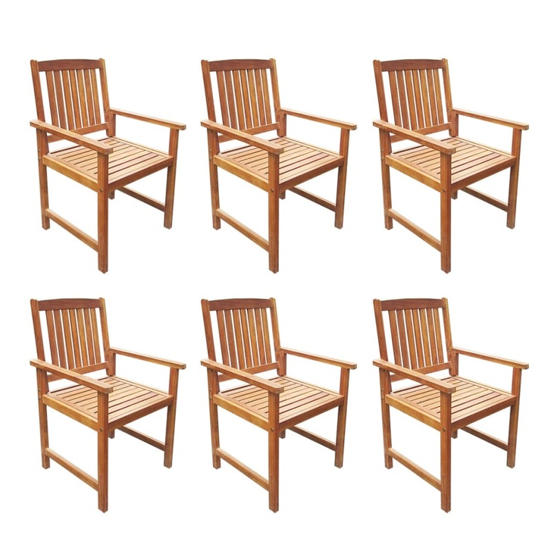 7 Piece Outdoor Dining Set Solid Acacia Wood MyDeal