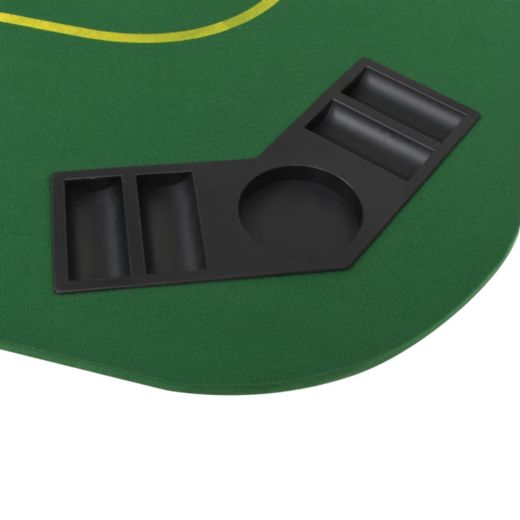 FOLDING 8 PLAYER WOODEN POKER TABLE W/LEGS