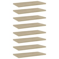 Bookshelf Boards 8 pcs Sonoma Oak 40x20x1.5 cm Engineered Wood vidaXL