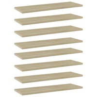 Bookshelf Boards 8 pcs Sonoma Oak 60x20x1.5 cm Engineered Wood vidaXL