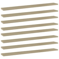 Bookshelf Boards 8 pcs Sonoma Oak 80x10x1.5 cm Engineered Wood vidaXL
