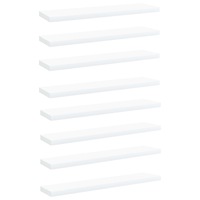 Bookshelf Boards 8 pcs White 40x10x1.5 cm Engineered Wood vidaXL