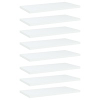 Bookshelf Boards 8 pcs White 40x20x1.5 cm Engineered Wood vidaXL