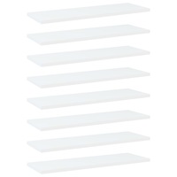 Bookshelf Boards 8 pcs White 60x20x1.5 cm Engineered Wood vidaXL