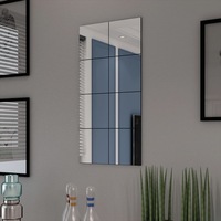 Frameless Mirror Tiles Glass 8 pcs 20.5 cm vidaXL