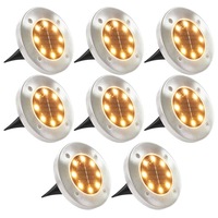 Solar Ground Lights 8 pcs LED Lights Warm White vidaXL