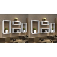 Wall Cube Shelves 8 pcs White vidaXL