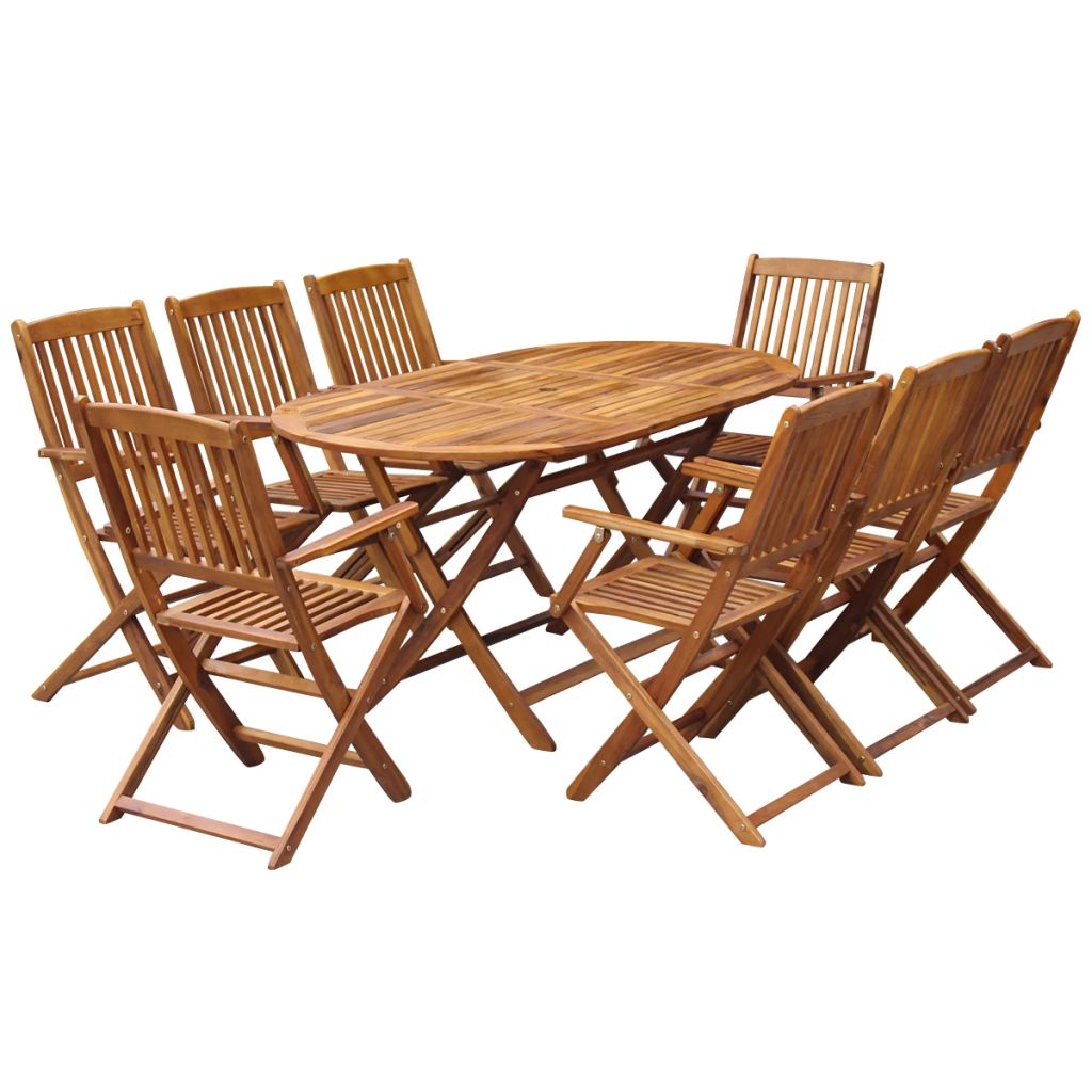 folding table and chairs for 8