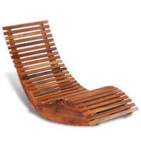 Rocking Sun Lounger Acacia Wood vidaXL