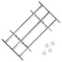 Adjustable Security Grille for Windows with 3 Crossbars 1000-1500 mm vidaXL