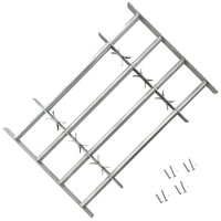 Adjustable Security Grille for Windows with 4 Crossbars 500-650 mm vidaXL