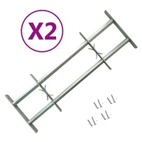 Adjustable Security Grilles for Windows 2 pcs 700-1050 mm vidaXL