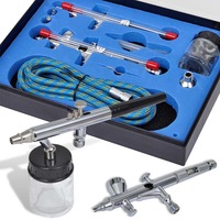 Airbrush Set with 2 Spray Guns vidaXL