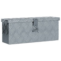 Aluminium Box 48.5x14x20 cm Silver vidaXL