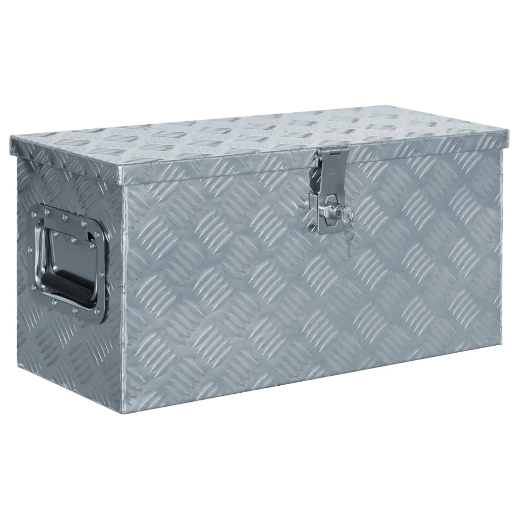 Aluminium Box 61.5x26.5x30 cm Silver vidaXL