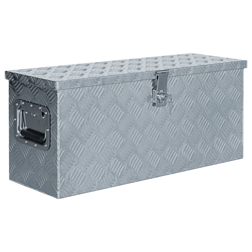 Aluminium Box 76.5x26.5x33 cm Silver vidaXL