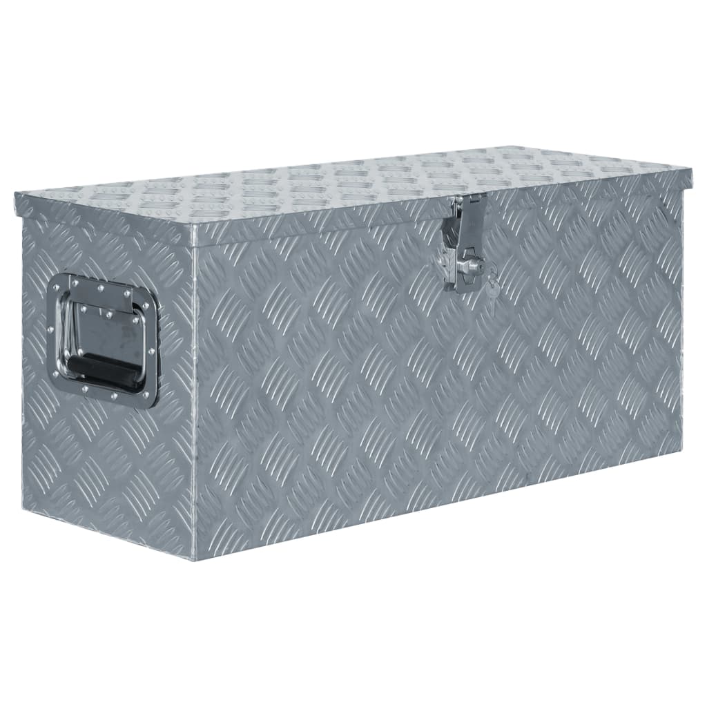 Aluminium Box 80x30x35 cm Silver vidaXL