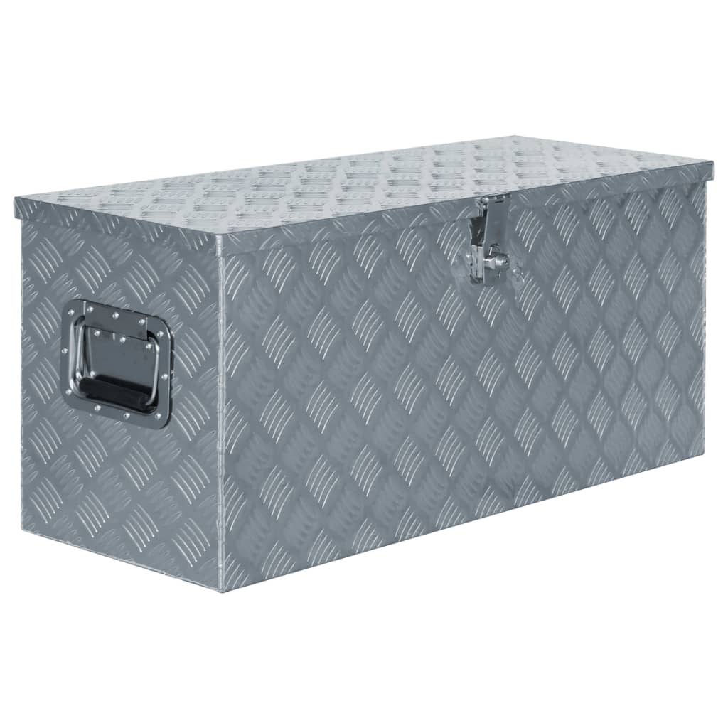 Aluminium Box 90.5x35x40 cm Silver vidaXL