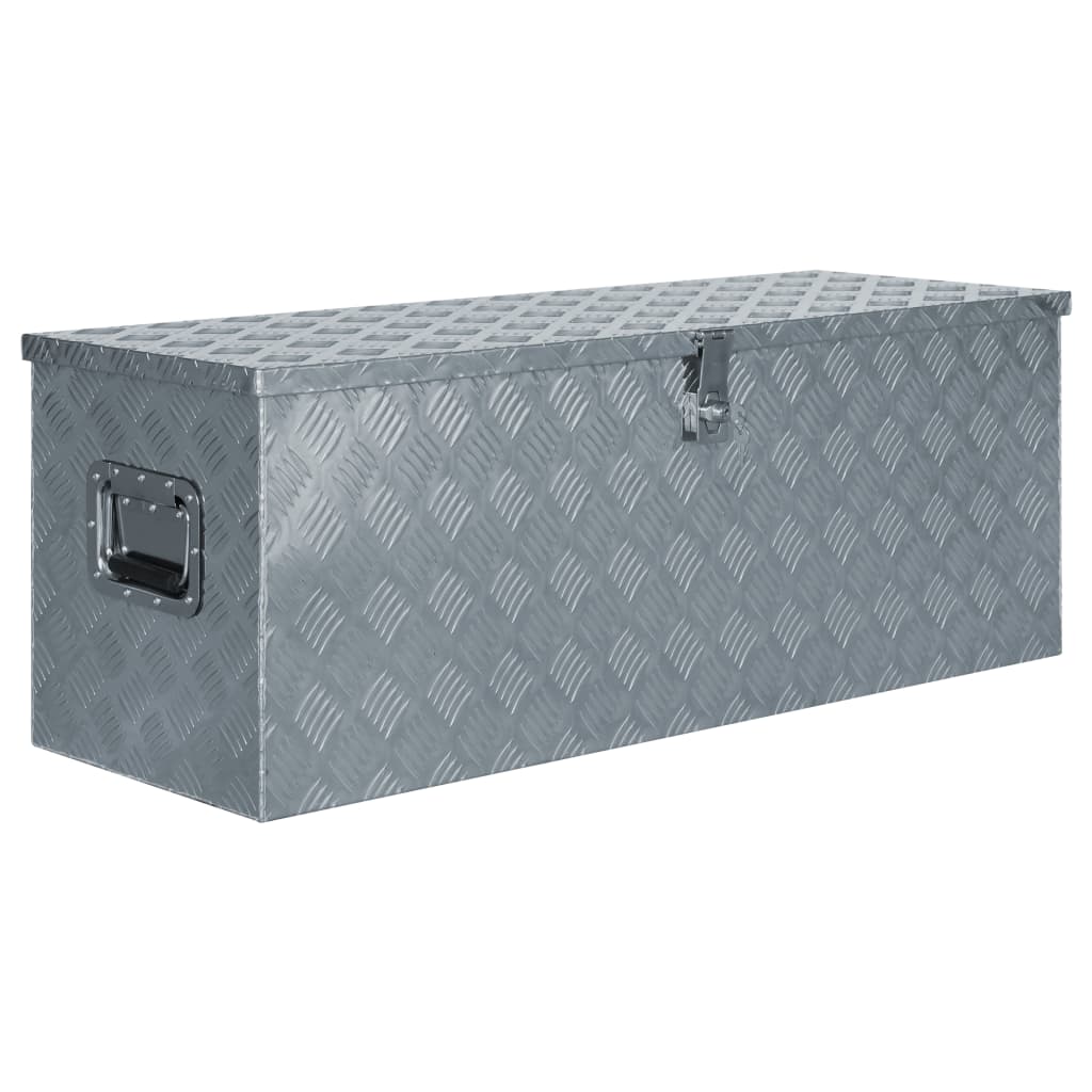 Aluminium Box 110.5x38.5x40 cm Silver vidaXL