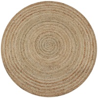Area Rug Braided Jute 150 cm Round vidaXL